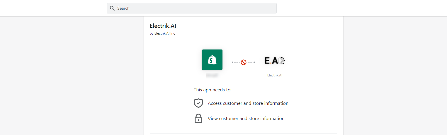 Conn Step 8 Allow Electrik.AI to access your Shopify account